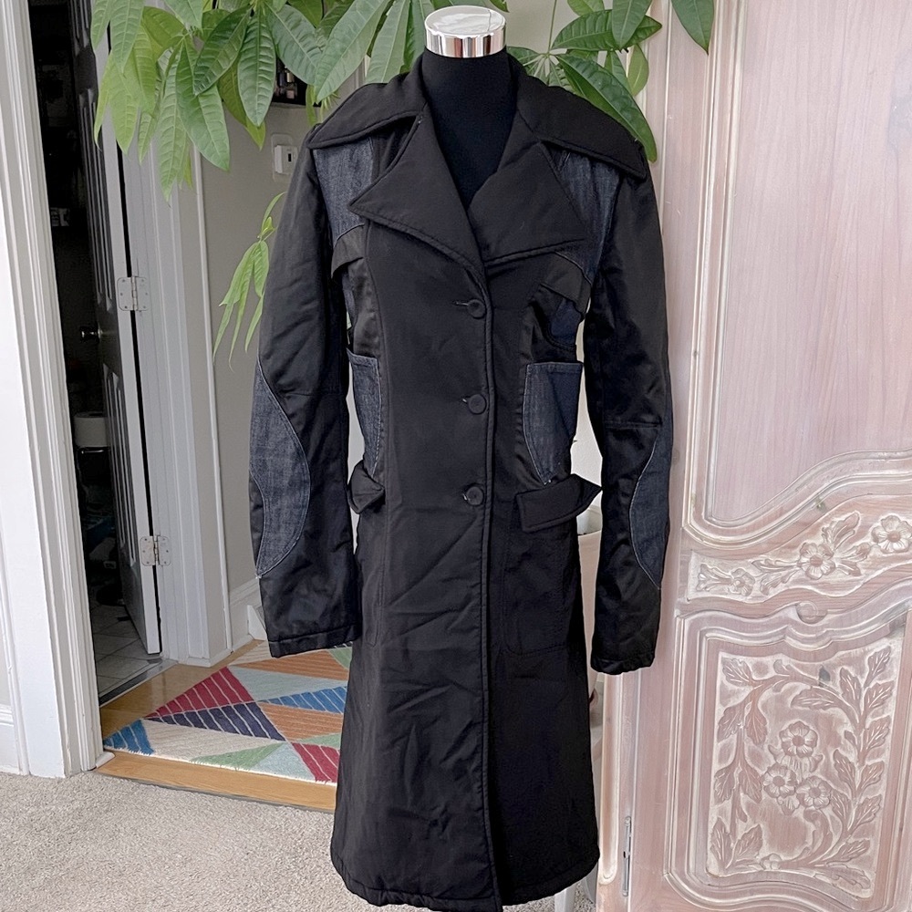 Y2K Unique E•PLAY exterior design Quilted Multi Media Coat